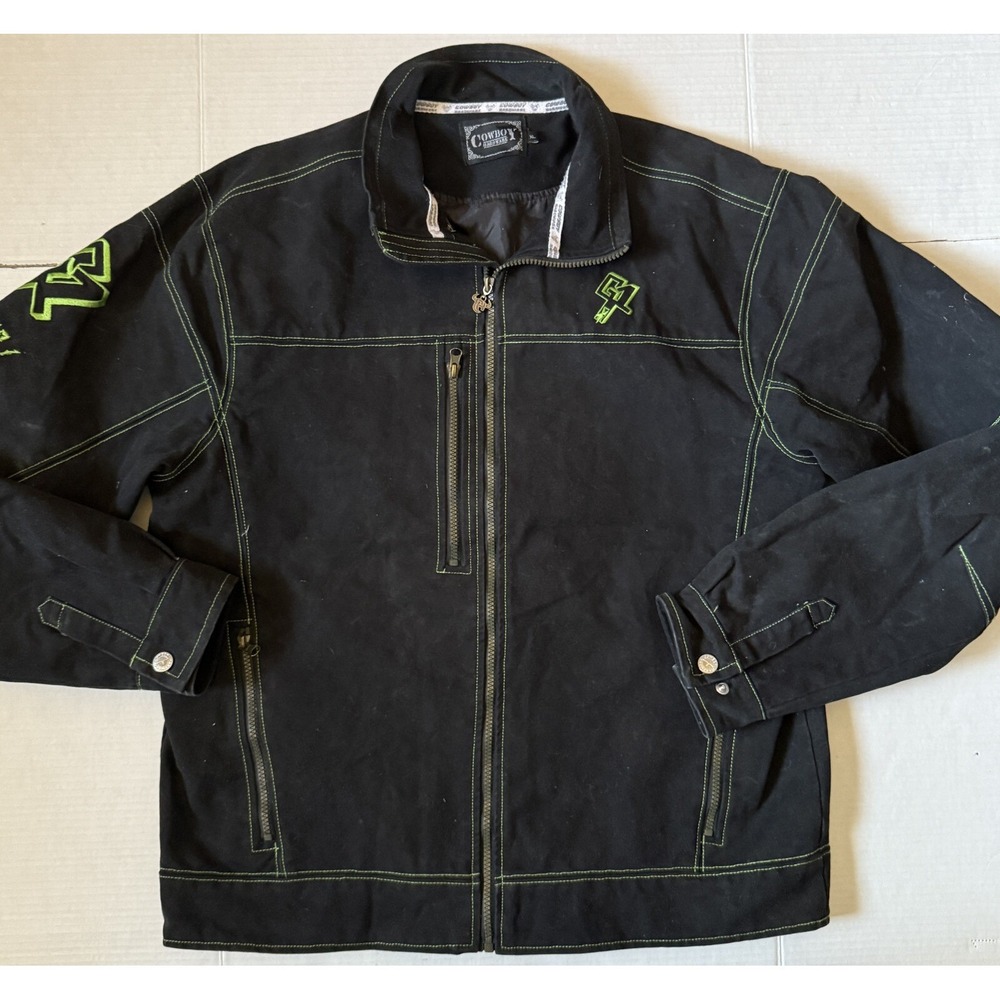 COWBOY HARDWARE - Go Spur 1 - Men's Black Canvas Lined‎ Jacket - Size X-Large XL - Picture 2 of 9